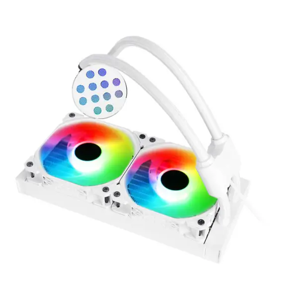 低雑音ポンプが付いている Sama 24cm Aio Cpu のクーラーのラジエーターの銅の表示水液体の冷却 Pc Cpu のクーラー Rgb の白熱