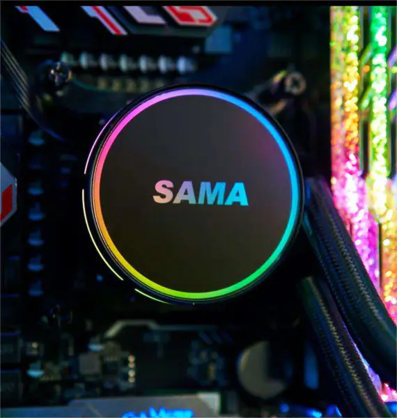 Sama 24cm Aio Cpu のクーラーのラジエーターの銅水液体の冷却 Pc Cpu のクーラーの Rgb の白熱