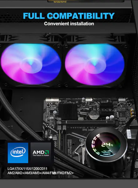 Sama 360mm Aio Cpu の液体冷却の水冷却器のキット PC システム Lcd の表示