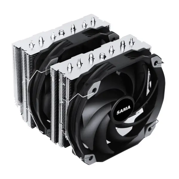 サマ 6 ヒートパイプ 140 mm デュアル タワー デュアル冷却ファン熱交換器空気クーラー ツインタワー Cpu クーラー Pc ケース用