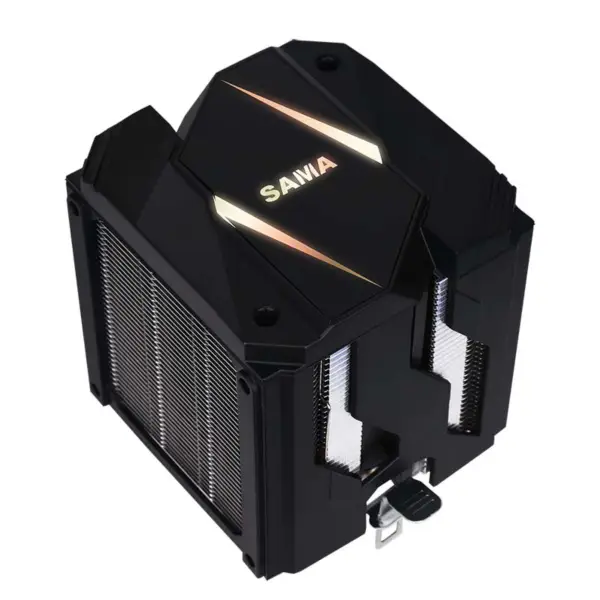 Sama 9cm の二重タワーの空冷装置カスタマイズ可能な Argb の上カバー Cpu のラジエーター黒/銀小さいしかし強力な Cpu の空冷装置