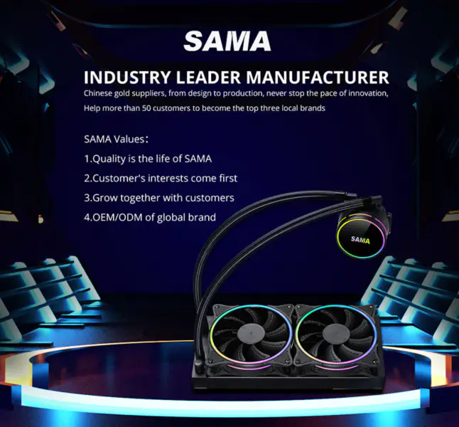 Sama Aio Cpu 240mm のラジエーターの脱熱器液体 Rgb のクーラー Cpu の水冷のラジエーター PC の賭博
