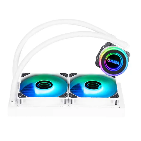 Sama Aio Cpu 240mm のラジエーターの白い黒の脱熱器液体 Rgb のクーラーの Cpu Pc コンピュータ プロセッサ水冷のラジエーターの PC の賭博
