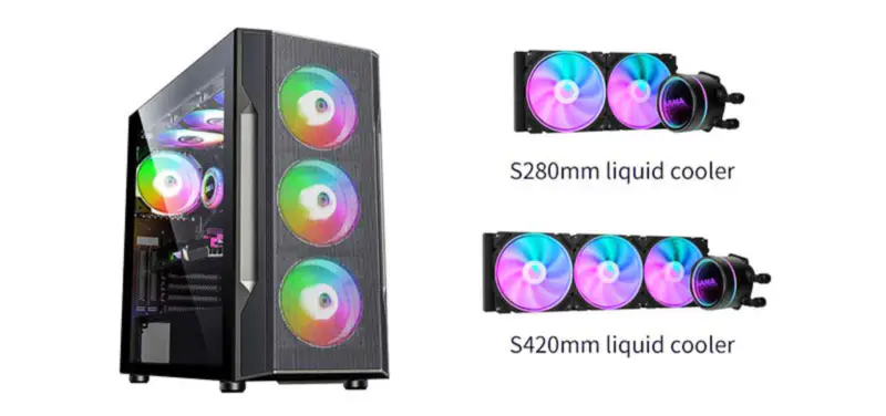 インテル Amd のための Sama Aio 水冷 420mm の指定可能な Argb の照明ファンの脱熱器コンピュータ水冷
