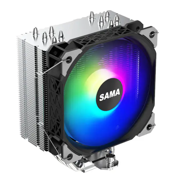 115x/1366/1200/2011/2066/1700 の空気クーラーを冷却する Sama Am4 Am5 Cpu の空気クーラー 5 の電気版のヒート パイプ プロセッサ