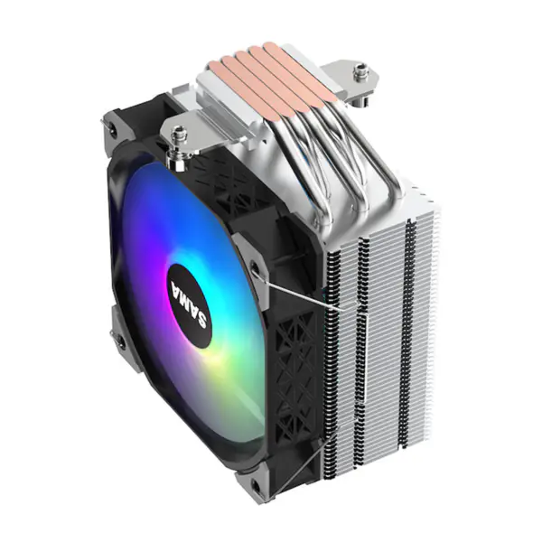 115x/1366/1200/2011/2066/1700 の空気クーラーを冷却する Sama Am4 Am5 Cpu の空気クーラー 5 の電気版のヒート パイプ プロセッサ