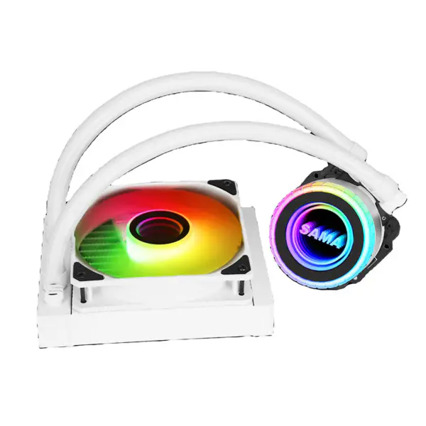 Sama Argb Coloful 120mm のラジエーターの白い PC Cpu 水クーラー
