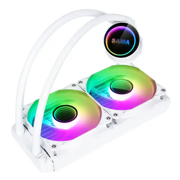 Sama のカスタマイズ 240mm Argb の白い水冷 Cpu の水クーラー