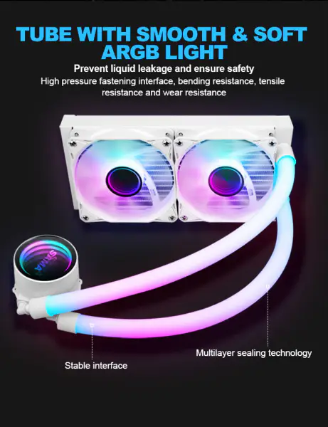 インテル Amd Cpu Lga775/115x Am4 Am5 Ryzen 12600k Cpu Liquid Cool のための Sama の注文の Cpu クーラーの脱熱器 240 Rgb 冷却ファン