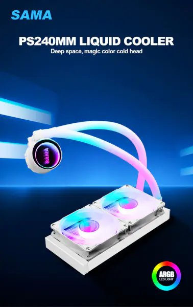インテル Amd Cpu Lga775/115x Am4 Am5 Ryzen 12600k Cpu Liquid Cool のための Sama の注文の Cpu クーラーの脱熱器 240 Rgb 冷却ファン