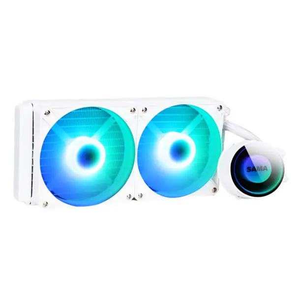 サマ240ホワイト無限ミラーデザインレインボーアドレス対応Rgb Aio Cpu水冷ファンラジエーター
