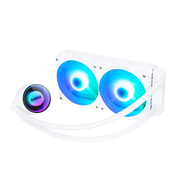 サマ240ホワイト無限ミラーデザインレインボーアドレス対応Rgb Aio Cpu水冷ファンラジエーター
