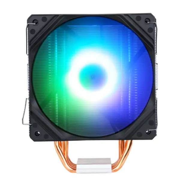 サマ黒虹 Rgb ゲーム コンピューター冷却ラジエーター熱パイプ プロセッサ空気冷却 Cpu 空気クーラー 4 銅パイプします。