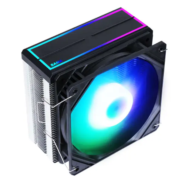 サマ黒虹 Rgb ゲーム コンピューター冷却ラジエーター熱パイプ プロセッサ空気冷却 Cpu 空気クーラー 4 銅パイプします。