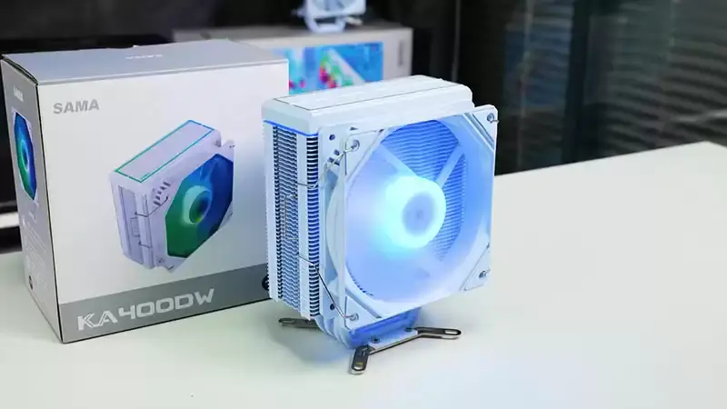 Sama の白い虹 Rgb のゲーム コンピュータの冷却ラジエーターのヒート パイプのプロセッサの空冷 Cpu の空気クーラー 4 銅の管が付いている