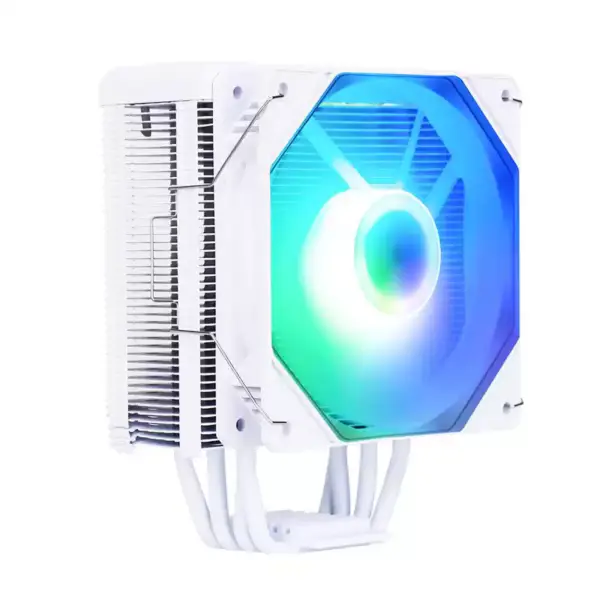 Sama の白い虹 Rgb のゲーム コンピュータの冷却ラジエーターのヒート パイプのプロセッサの空冷 Cpu の空気クーラー 4 銅の管が付いている