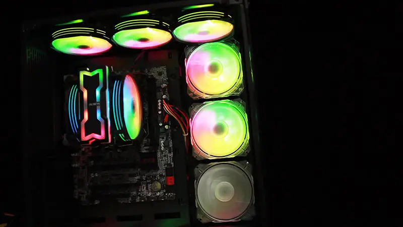 Alseye 120mmデュアルファン4ヒートパイプRGB CPUクーラー Aura
