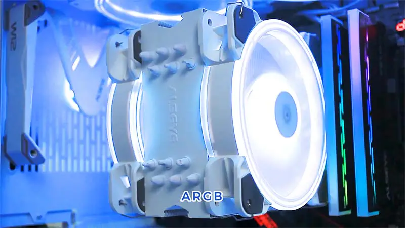 Alseye 6パイプ120mmヒートシンクデュアルファンArgb CPUファンクーラー