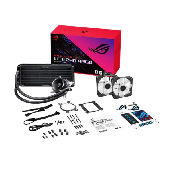 AsUs Rog 龍神 Ii 240 Argb 2 ファン内蔵水冷ラジエーター 第 12 世代 Cpu Asetek プロセッサ冷却