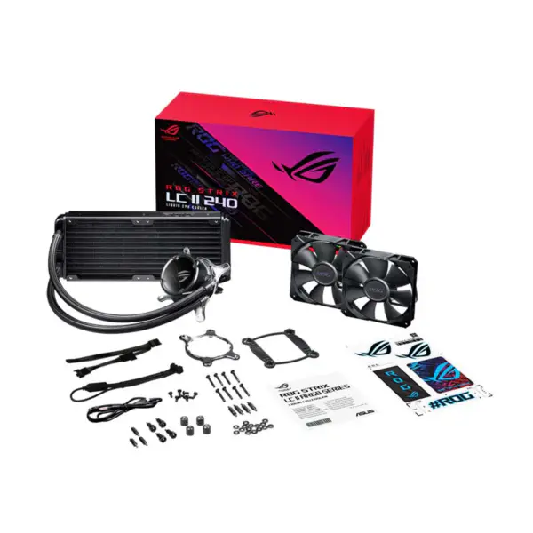 AsUs Rog Strix Lc Ii 240 2ファン一体型水冷ラジエーターCPU Asetek 7th Pwm Dc Cpu Cooling Fan