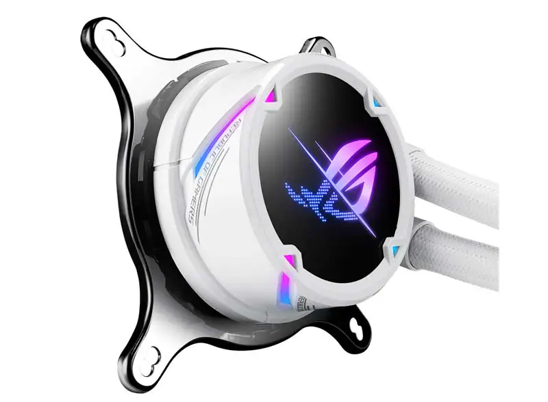 AsUs Rog Strix Lc Ii 240 Argb White Edition 2ファン一体型水冷ラジエーターCPU冷却ファン