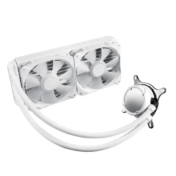 AsUs Rog Strix Lc Ii 240 Argb White Edition 2ファン一体型水冷ラジエーターCPU冷却ファン