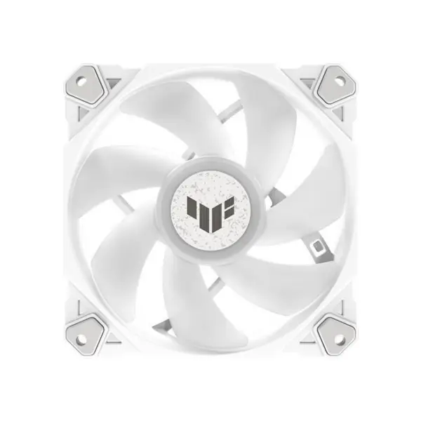 AsUs TufゲーミングホワイトTf120 PCファンピュアホワイトデザインArgbファンPwm温度制御速度制御二層LEDアレイ