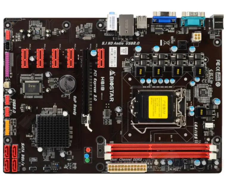 Biostar H61B マザーボード Intel H61 LGA1155 ATX